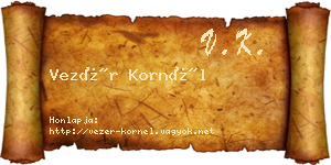 Vezér Kornél névjegykártya